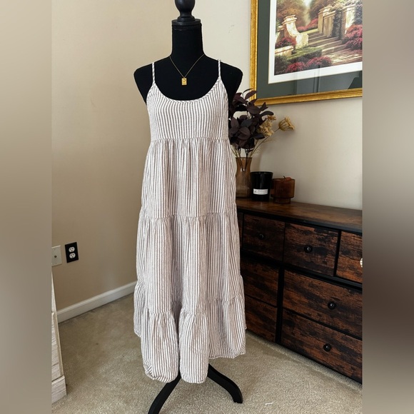 Cotton On Black and White Striped Maxi Dress - Picture 1 of 5